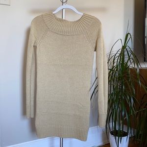 Theory scoop/boatneck cashmere tunic sweater